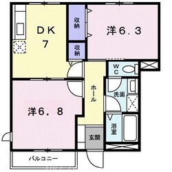 まっちゃハウス　Ⅱ　Ｄの物件間取画像